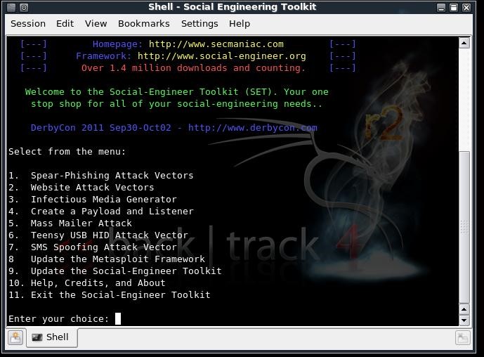 社会工程学攻击包(SET)简介