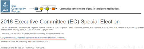 详细阅读:阿里获邀加入 JCP ,参与制定 Java 全球标准和技术规范 阿里获邀加入 JCP ,参与制定 Java 全球标准和技术规范