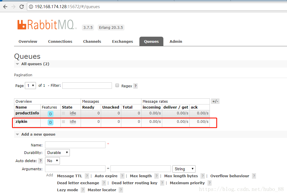 Spring Cloud 应用篇 之 Spring Cloud Sleuth + Zipkin(二)集成 RabbitMQ