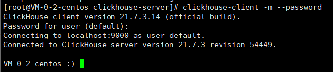 centos7 安装单机 ClickHouse