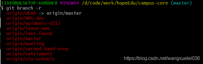 git 命令查看远程分支以及拉取并切换