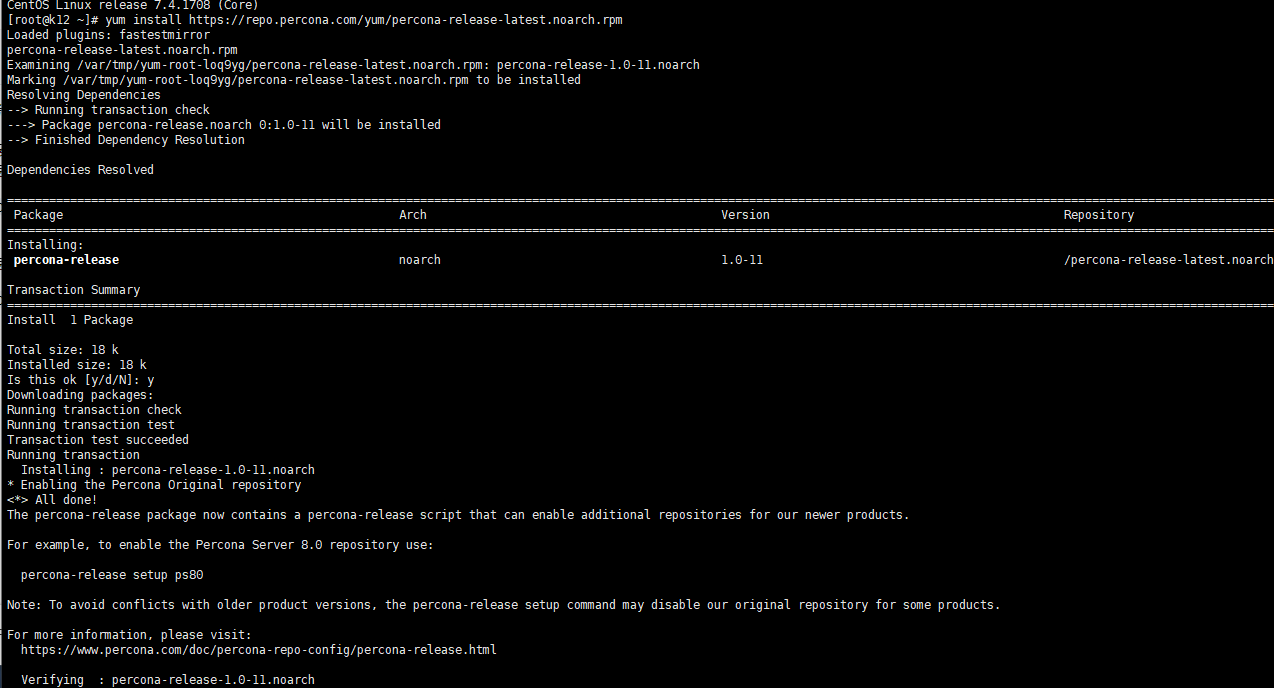 Centos7 Mysql5.7Xtrabackup的安装与使用