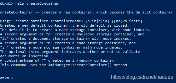 0x03Berkeley DB XML之shell获取帮助