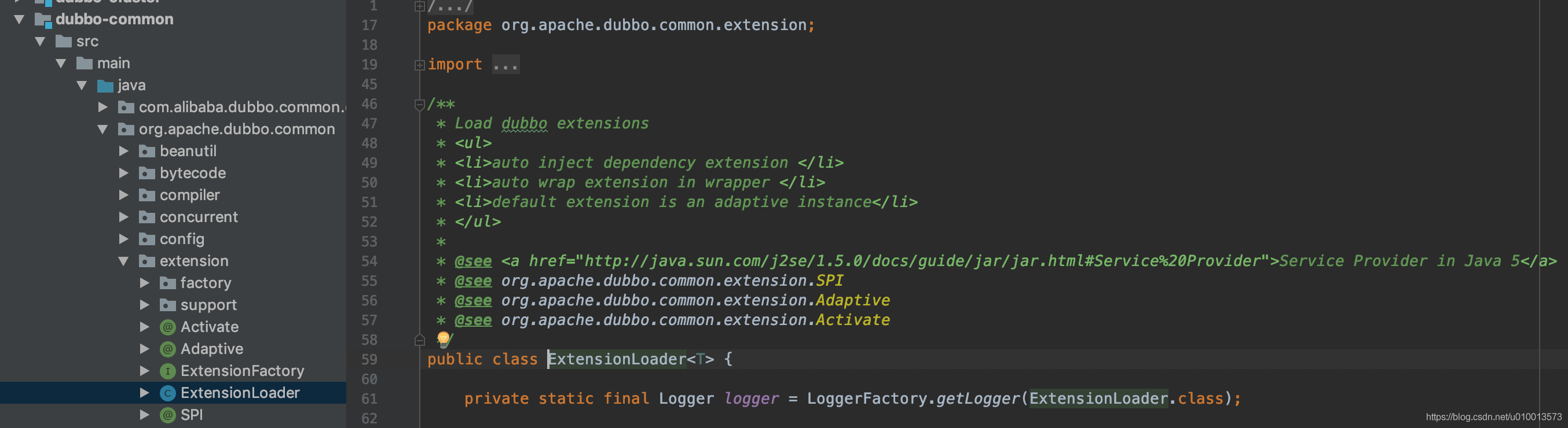 Dubbo源码分析：URL总线和ExtensionLoader-框架基石