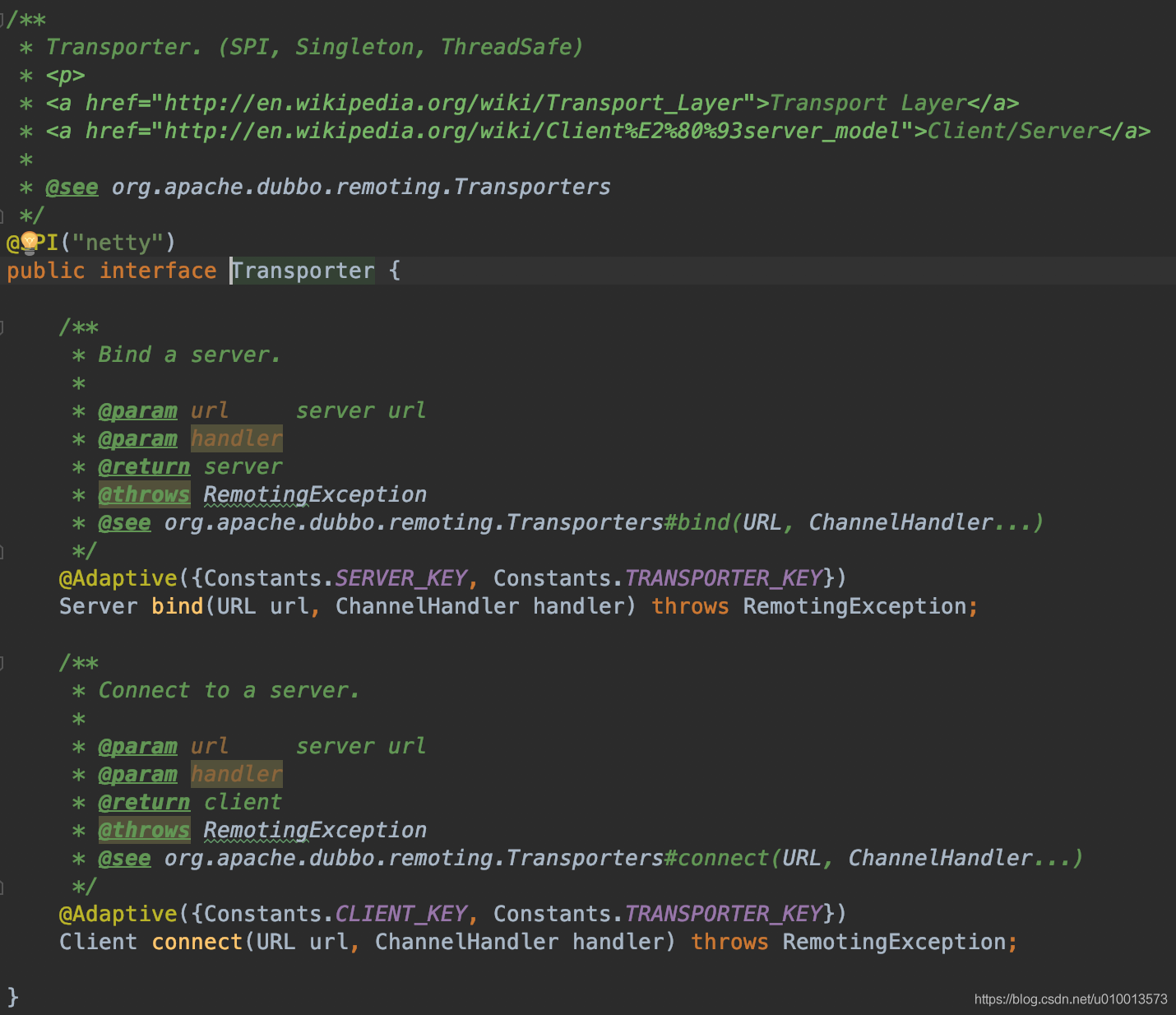 Dubbo源码分析:远程传输remoting