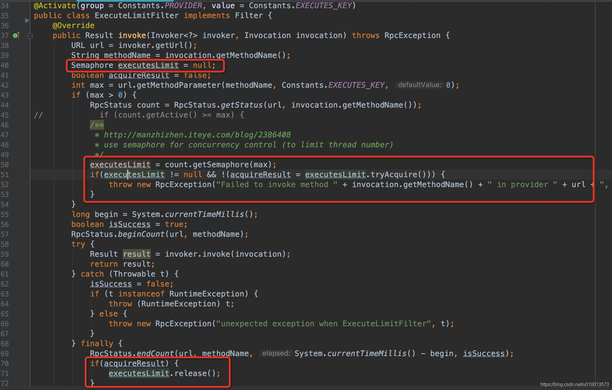 Dubbo源码分析：RPC协议实现-服务端限流与Semaphore信号量