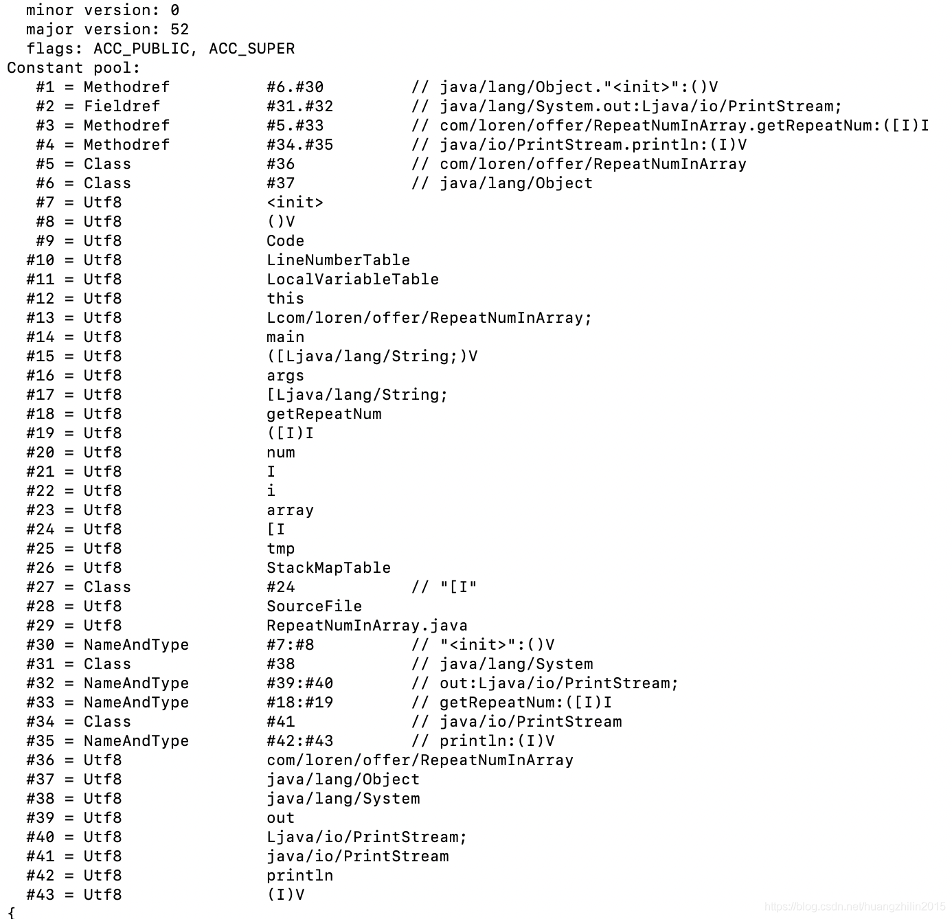 《深入理解Java虚拟机》读书笔记(五)--类文件结构