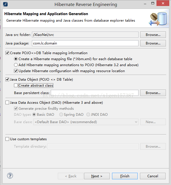 Myeclipse使用hibernate的逆向工程