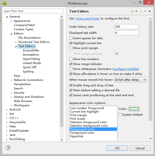 如何修改Eclipse的背景颜色
