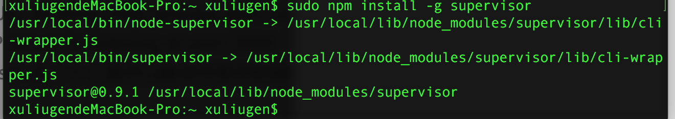 Node 中使用 supervisor