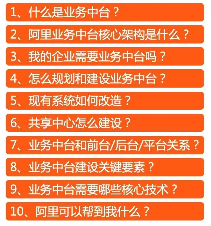 阿里内部业务中台的实践之路？