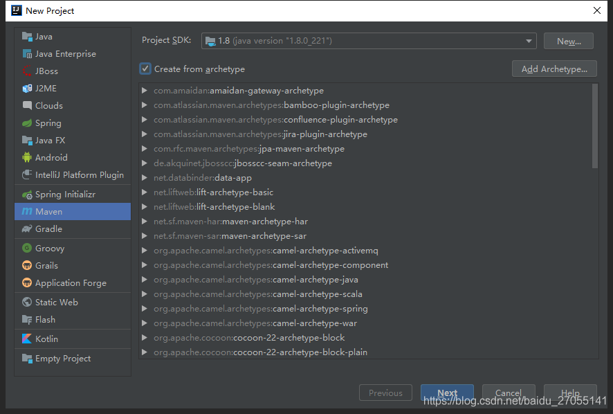如何在IDEA这种使用自定义骨架创建应用工程