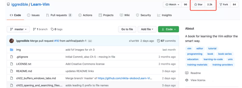学习Vim的新方法，Github项目推荐：用聪明的方式学习Vim！