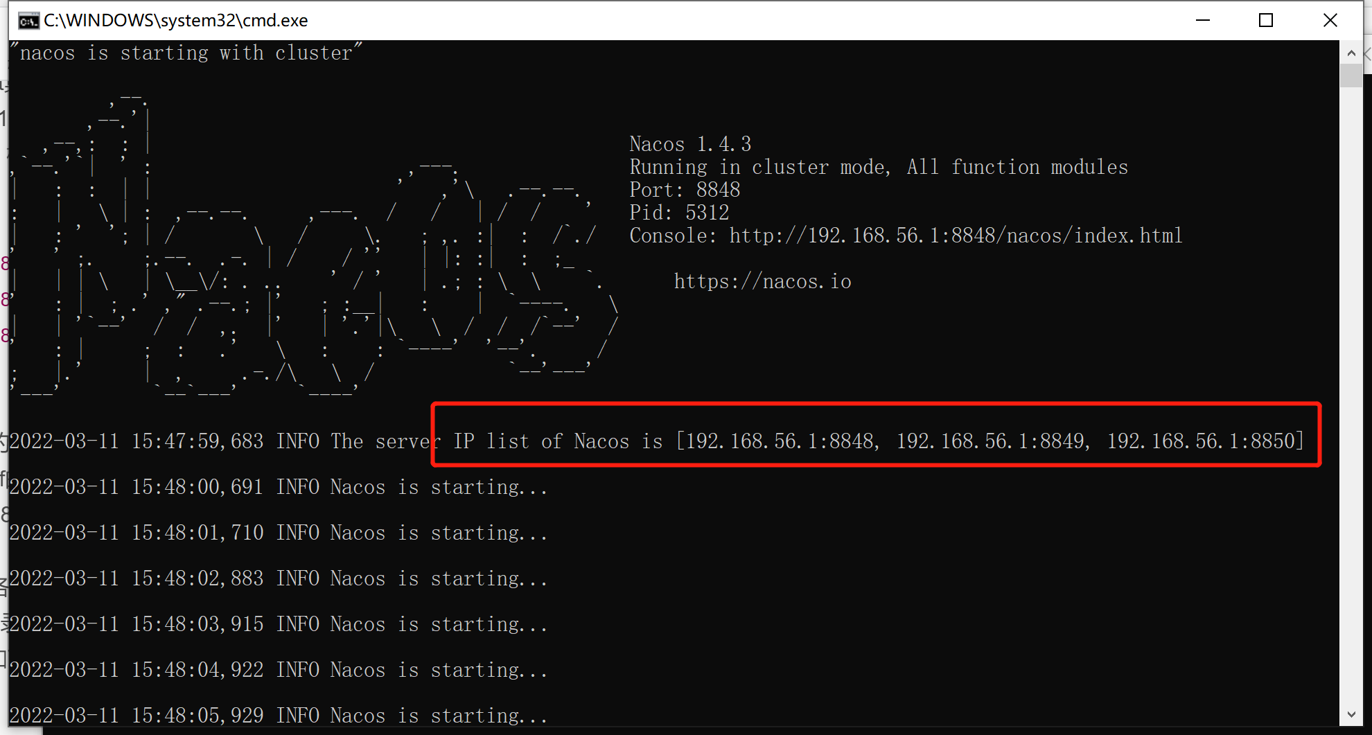 windows系统 安装nacos服务注册与发现中心