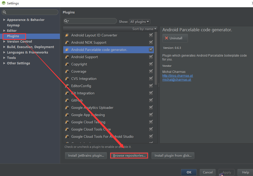 AS插件-Android Parcelable code generator.