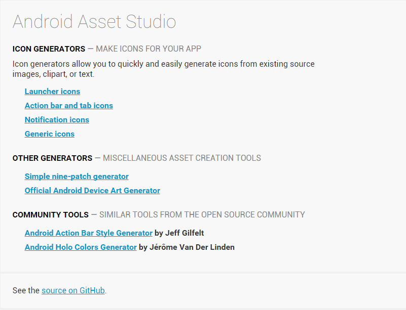ANDROID ASSET STUDIO