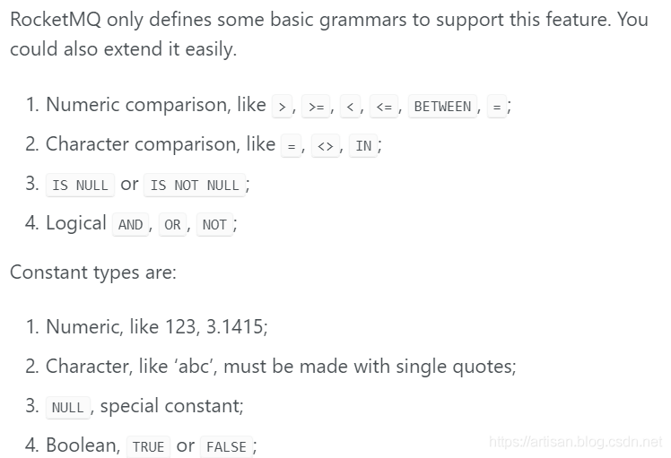 RocketMQ-初体验RocketMQ(10)-过滤消息_SQL92表达式筛选消息