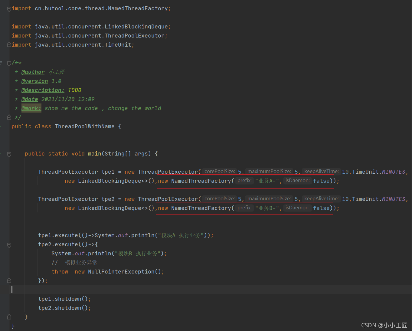 Java Review - 创建线程和线程池时建议指定与业务相关的名称