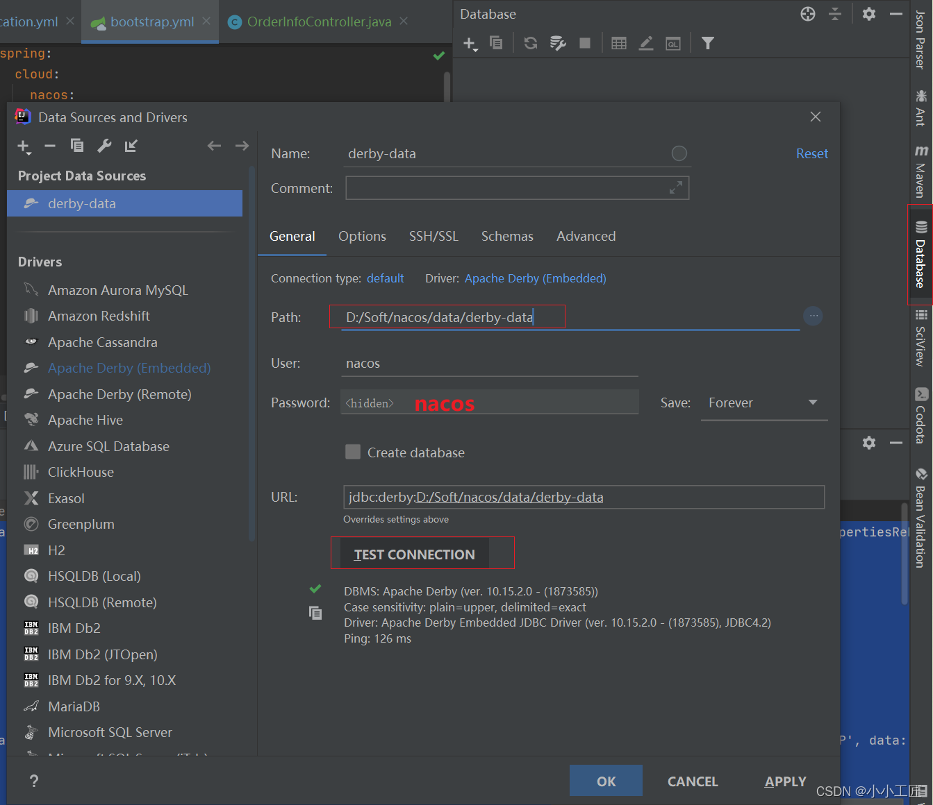 Spring Cloud Alibaba - 20 Nacos StandAlone模式下的数据存储(Derby)及新增登录用户