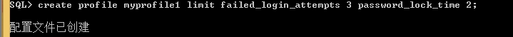 oracle口令管理之允许某个用户最多尝试三次登录