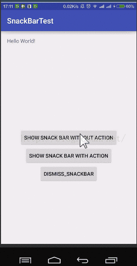 android开发之SnackBar的使用