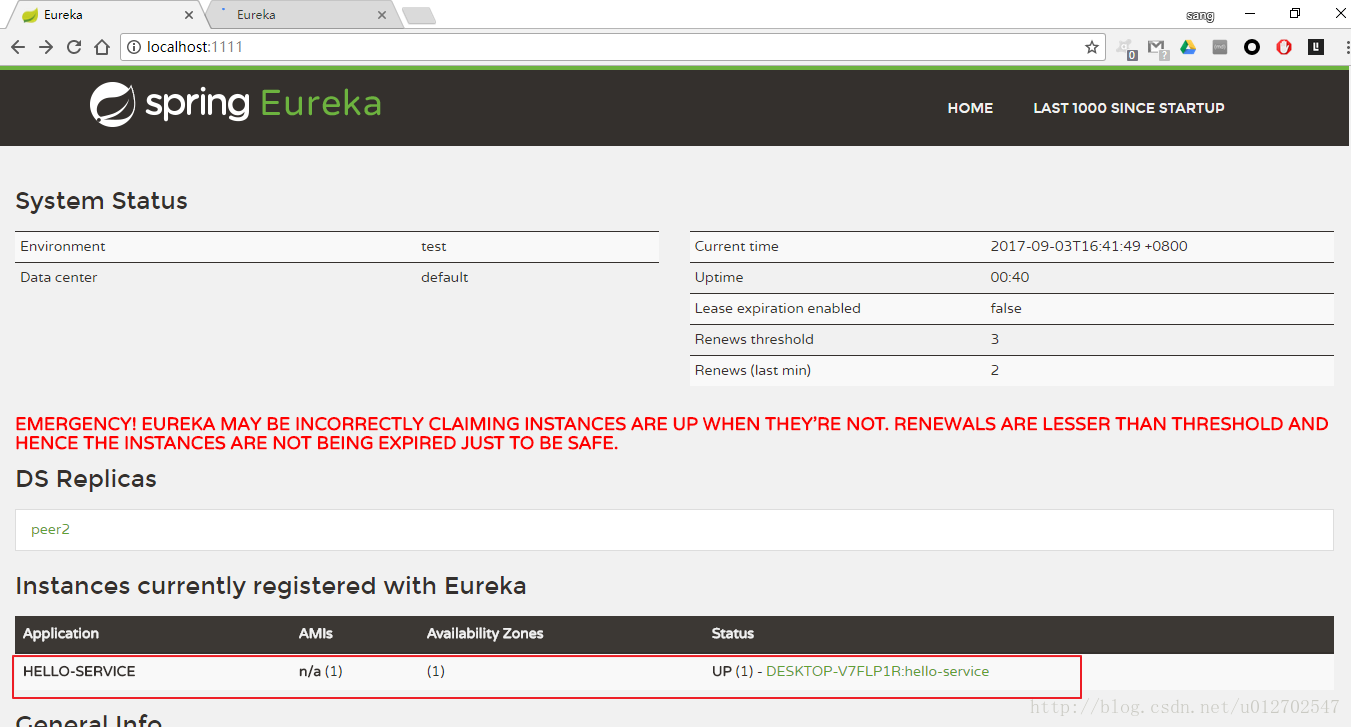使用Spring Cloud搭建高可用服务注册中心