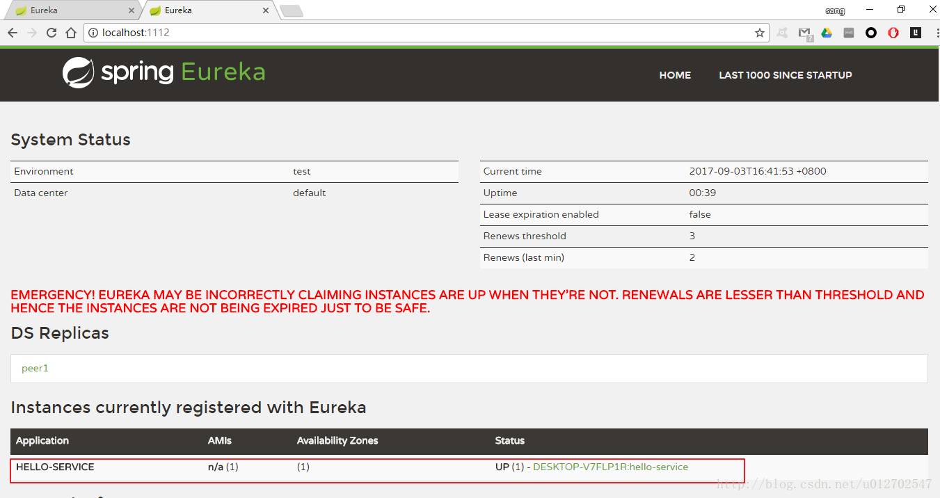 使用Spring Cloud搭建高可用服务注册中心