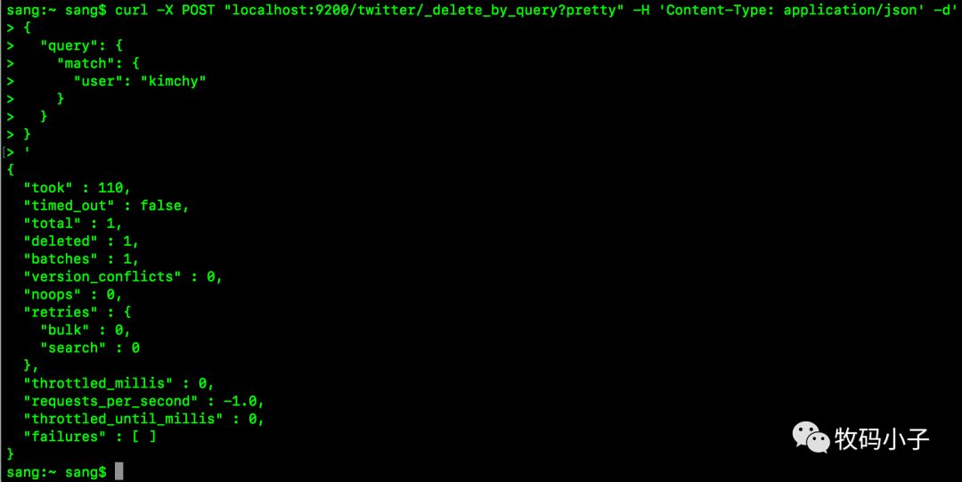 elasticsearch文档Delete By Query API(一)