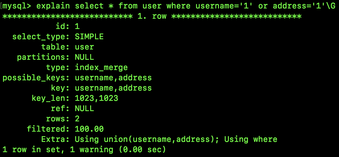查询中，有没有可能多个索引一起用呢？