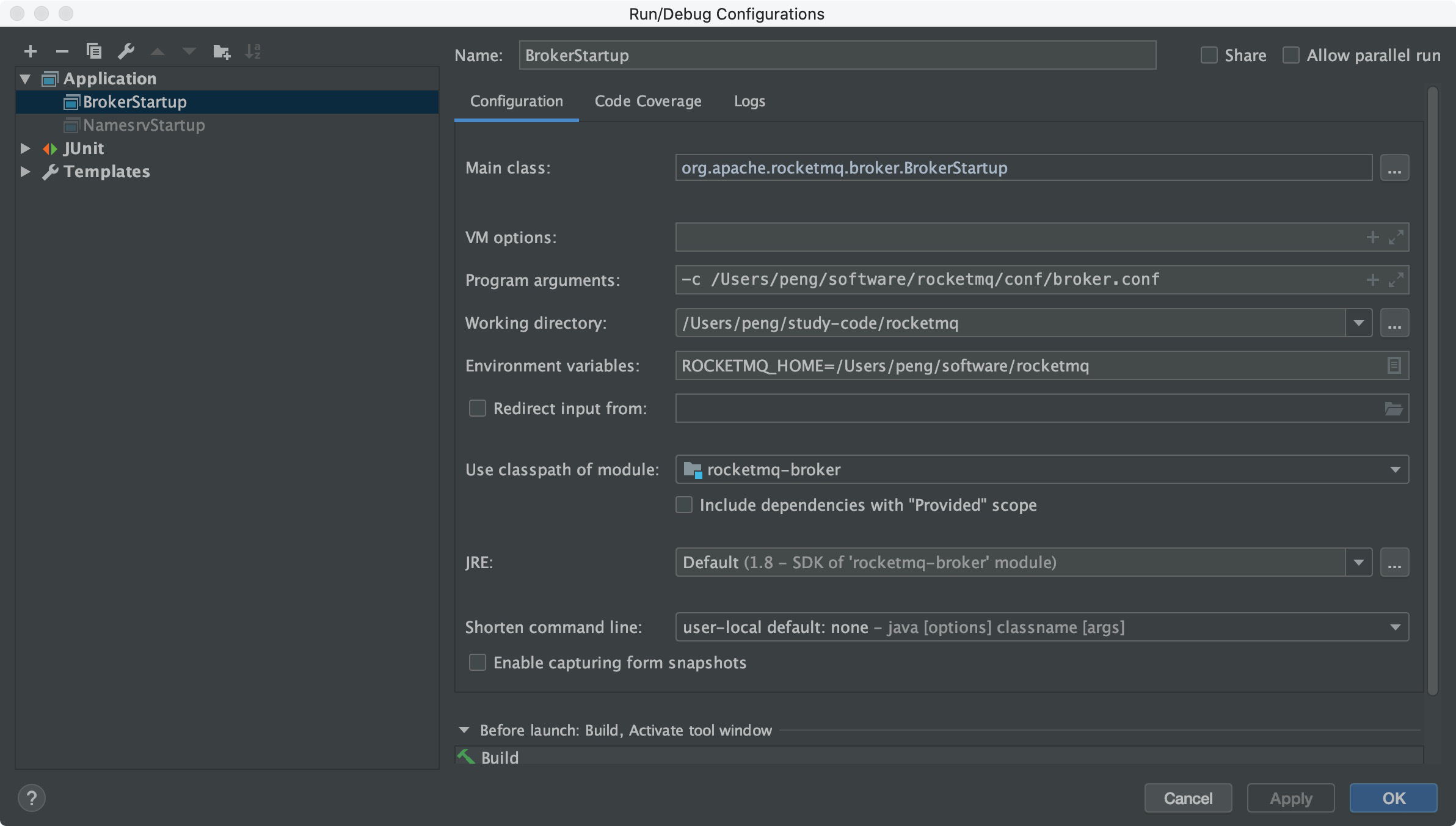 RocketMQ源码解析:如何在IDEA中调试RocketMQ源码