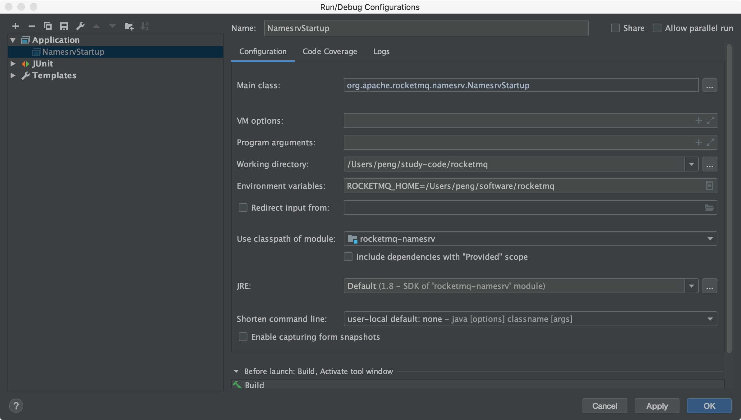 RocketMQ源码解析:如何在IDEA中调试RocketMQ源码