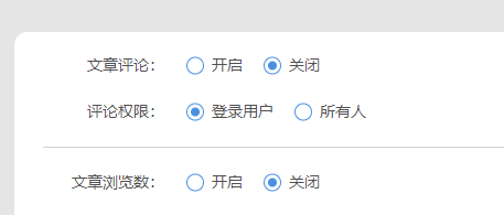 【项目杂记】实现文章评论开关及权限管理