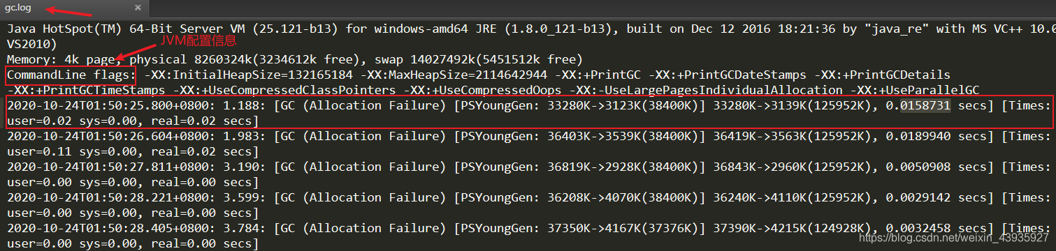 【JVM】GC(四):GC日志格式解析